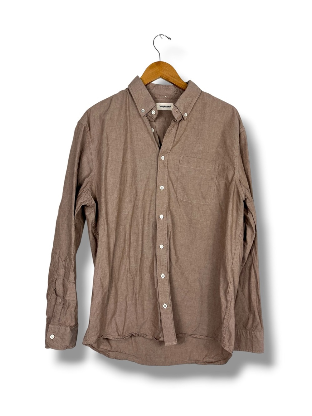 Taylor Stitch Jack Button Down LS Shirt 44 XL Organic Cotton Faded Brick Luxury